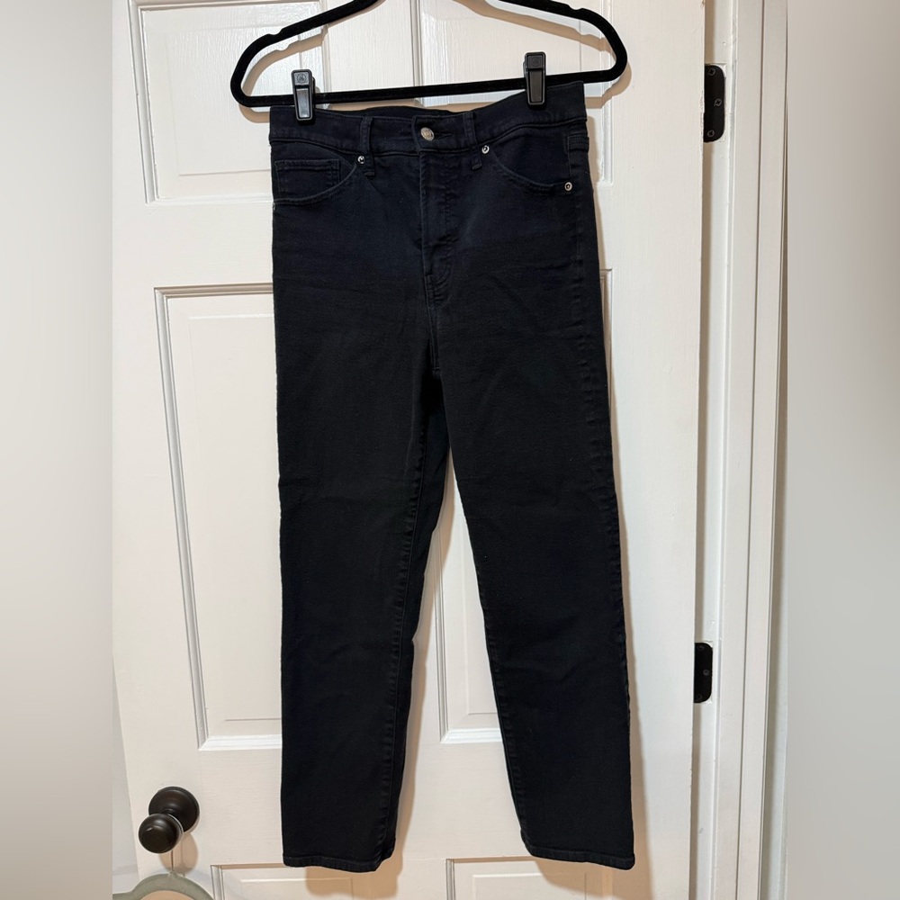 Express Women's Black Straight Leg Jeans